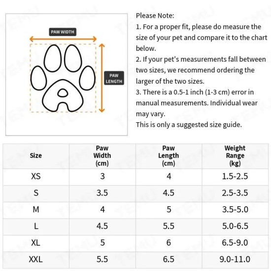 4pcs Waterproof Dog Boots For Rain, Anti-Silp Dogs Shoes And Paw Protector For Dogs With Straps