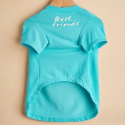 Pet Tee For Small & Medium Dogs, "Best Friends" Pattern Dog Shirts Cat Clothes, Pet Apparel