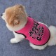 1pc Pet "Messy Hair Don't Care" Printed Sleeveless Outfit For Small & Medium Dogs