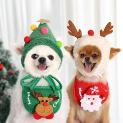 Pet Christmas Hat, Dog Christmas Hat With Saliva, Pet Dress Up Supplies