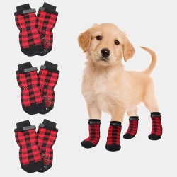 4pcs Pet Socks For Dog & Cat, Dog Shoes Cat Socks For Outdoor, Non Slip Pet Shoes