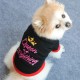 Pet Clothes For Small & Medium Dogs, Black Printed Dog Shirts, Summer Pet Tee, Soft Pet Apparel