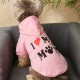 Pink Pet Hoodie For Small & Medium Dogs, I Love My Mom Dog Hoodie Cat Shirts, Cute Pet Apparel