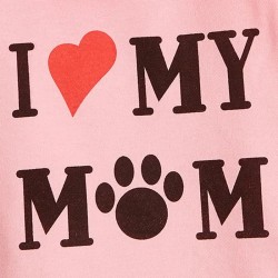 Pink Pet Hoodie For Small & Medium Dogs, I Love My Mom Dog Hoodie Cat Shirts, Cute Pet Apparel