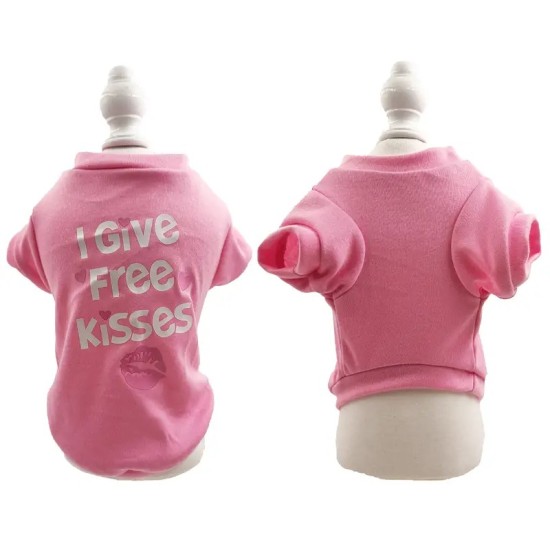 Valentine's Day Pet Shirts For Small & Medium Dogs, Letter Print Cat Sweatshirt, Cute Dog Clothes