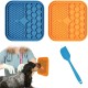 6in Lick Pad, Slow Feeder Mat Silicone Dispenser Pet Feeding Licking Bathing Distraction Pad For Dog