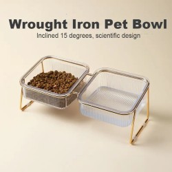 Raised Pet Food Bowls For Dog & Cat, Non-slip Cat Tilted Food Bowl, Elevated Dog Food & Water Bowls