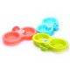 1pc Colorful Hanging Pet Double Bowl, Plastic Hanging Drinker, Food Bowl Assorted Varieties For Small And Middle Pet