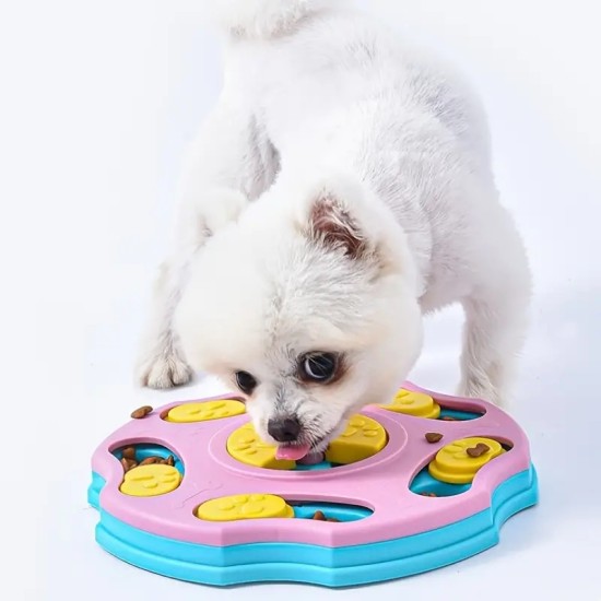 Pet Puzzle Toys Slow Feeder Bowl For Dog & Cat, Interactive Dog Toys For Treats Training