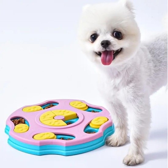 Pet Puzzle Toys Slow Feeder Bowl For Dog & Cat, Interactive Dog Toys For Treats Training