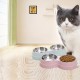 Double Pet Bowls Dog Food Water Feeder Stainless Steel Pet Feeder Cat Puppy Feeding Supplies