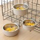 Adjustable Pet Rice Bowl , Stainless Steel Cat Bowl , Fixed Dog & Cat Bowl For Drinking & Eating