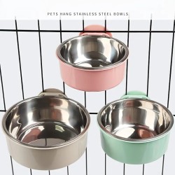 Adjustable Pet Rice Bowl , Stainless Steel Cat Bowl , Fixed Dog & Cat Bowl For Drinking & Eating