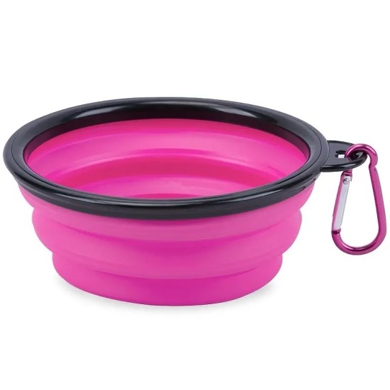 Collapsible Pet Bowl For Dog & Cat, Silicone Travel Dog Bowl, Foldable Cat Water Bowl For Walking