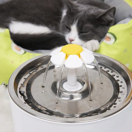 2.4L Pet Fountain For Cat & Dog, Automatic Cat Water Fountain Dispenser With Smart Pump