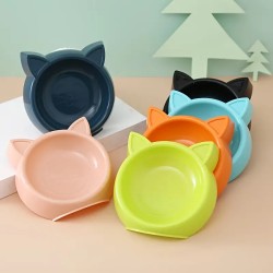 1pc Pet Feeding Bowl, Cat Shape Design Food Bowl For Puppy Dogs & Cats