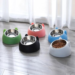 Pet Anti-Choking Slow Feeder And Water Bowl Station Set For Dogs Cats Supplies Utensils