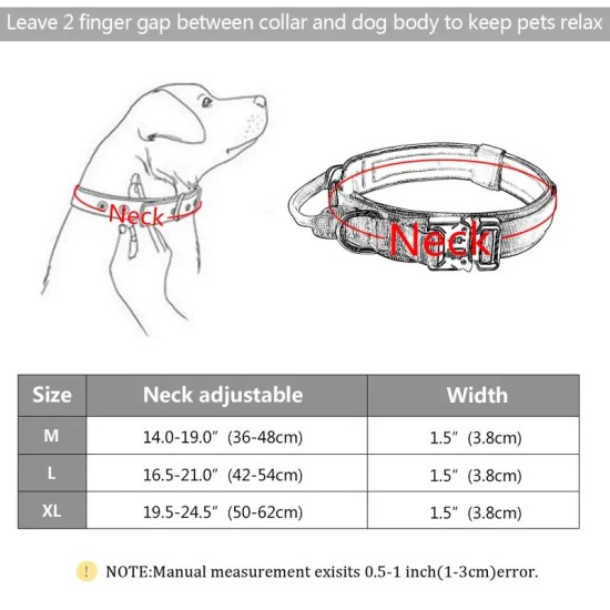 Tactical Pet Collar, Dog Collar With Handle, Military Heavy Duty Dog Collars For Medium Large Dogs