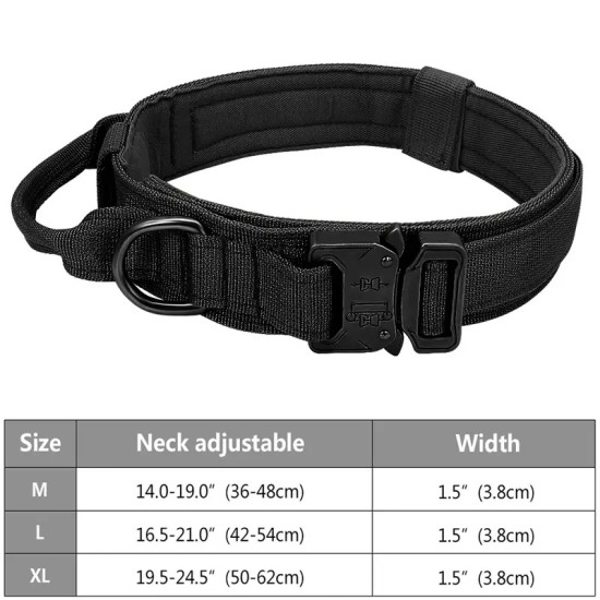 Tactical Pet Collar, Dog Collar With Handle, Military Heavy Duty Dog Collars For Medium Large Dogs