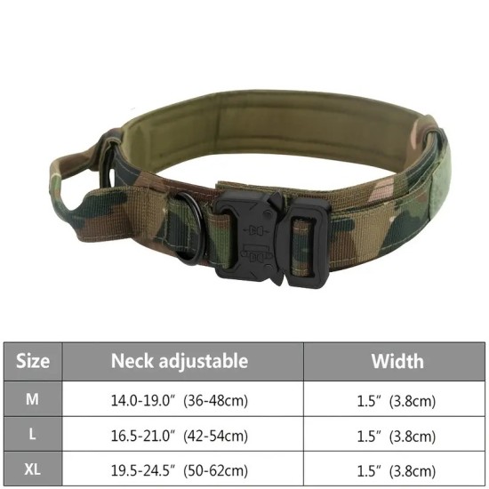 Tactical Pet Collar, Dog Collar With Handle, Military Heavy Duty Dog Collars For Medium Large Dogs