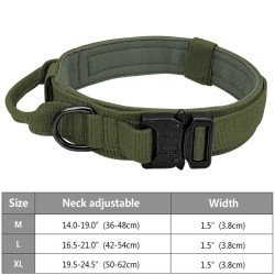 Tactical Pet Collar, Dog Collar With Handle, Military Heavy Duty Dog Collars For Medium Large Dogs