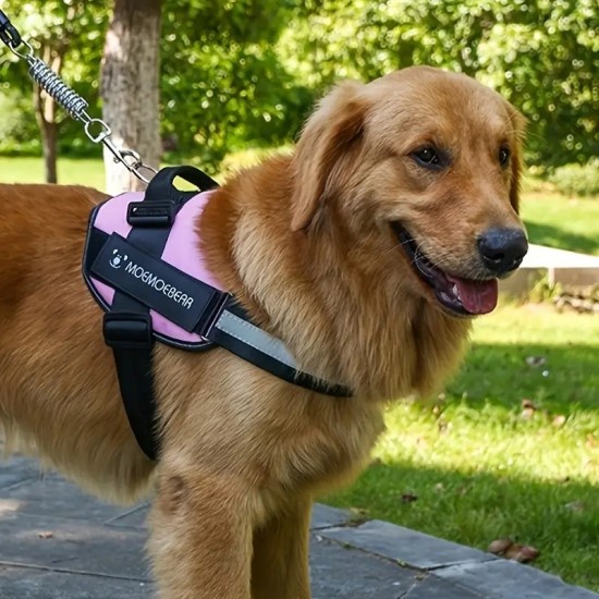 No Pull Pet Harness For Dog & Cat, Adjustable Soft Padded Large Dog Harness With Easy Control Handle