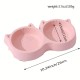 Pet Double Bowl Double Cat Bowl Cat Water Bowl For Dogs Feeder Pet Bowls