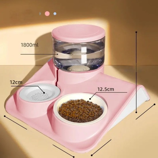 Pet Feeder Drinking And Feeding Integrated Device Pet Water Stainless Steel For Dogs And Cats