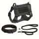 Tactical Dog Harness And Leash Set For Medium Large Dogs, No Pull Adjustable Pet Dog Harness With Sturdy Handle