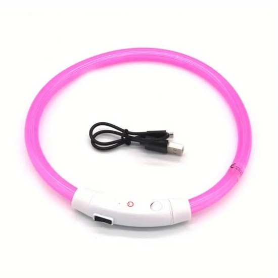 USB Charge Glowing Collar Bright For Night Safety,Adjustable Luminous Collars For Night Walking