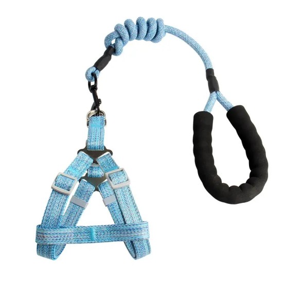 Pet Leash, Dog Harness, Small And Medium-sized Dog Round Rope Chest And Back Traction Supplies