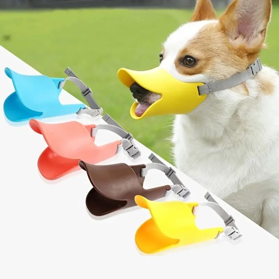 Anti-bite Silicone Dog Mouth Cover Soft Silicone Duck Mouth Shaped Cover Training Dog Supplies