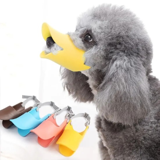 Anti-bite Silicone Dog Mouth Cover Soft Silicone Duck Mouth Shaped Cover Training Dog Supplies