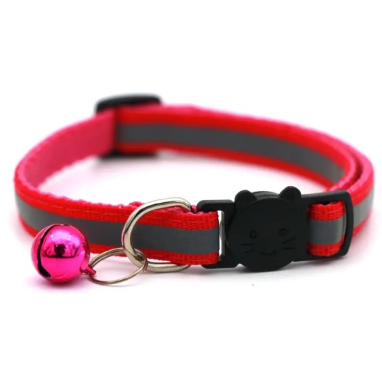 Adjustable Cat Collars With Bell & Buckle, Pet Collar For Dogs & Cats, Pet Supplies For Decoration