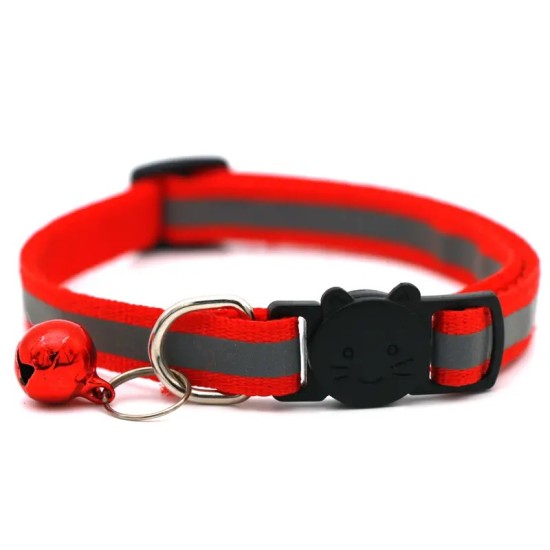 Adjustable Cat Collars With Bell & Buckle, Pet Collar For Dogs & Cats, Pet Supplies For Decoration